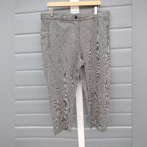 Roucha Linen Blend Houndstooth Trouser Crop Pants Size BB 6-8 Drawstring Womens